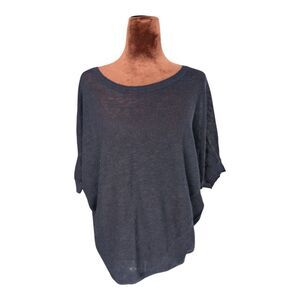 Vince lightweight slouchy  silk Alpaca oversized short sleeve sweater Small